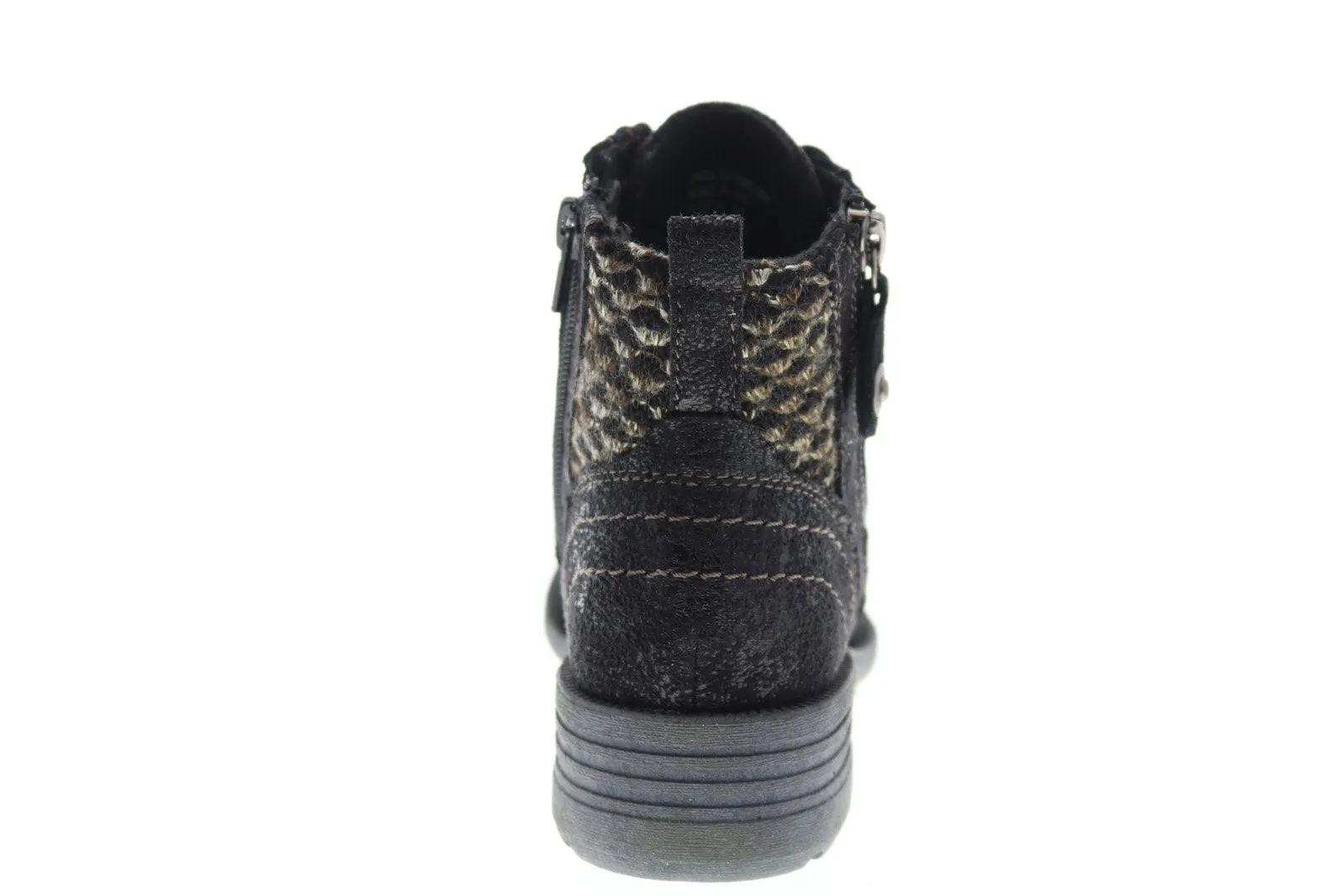 Earth Origins Porter Suede Womens Black Suede Zipper Ankle & Booties Boots