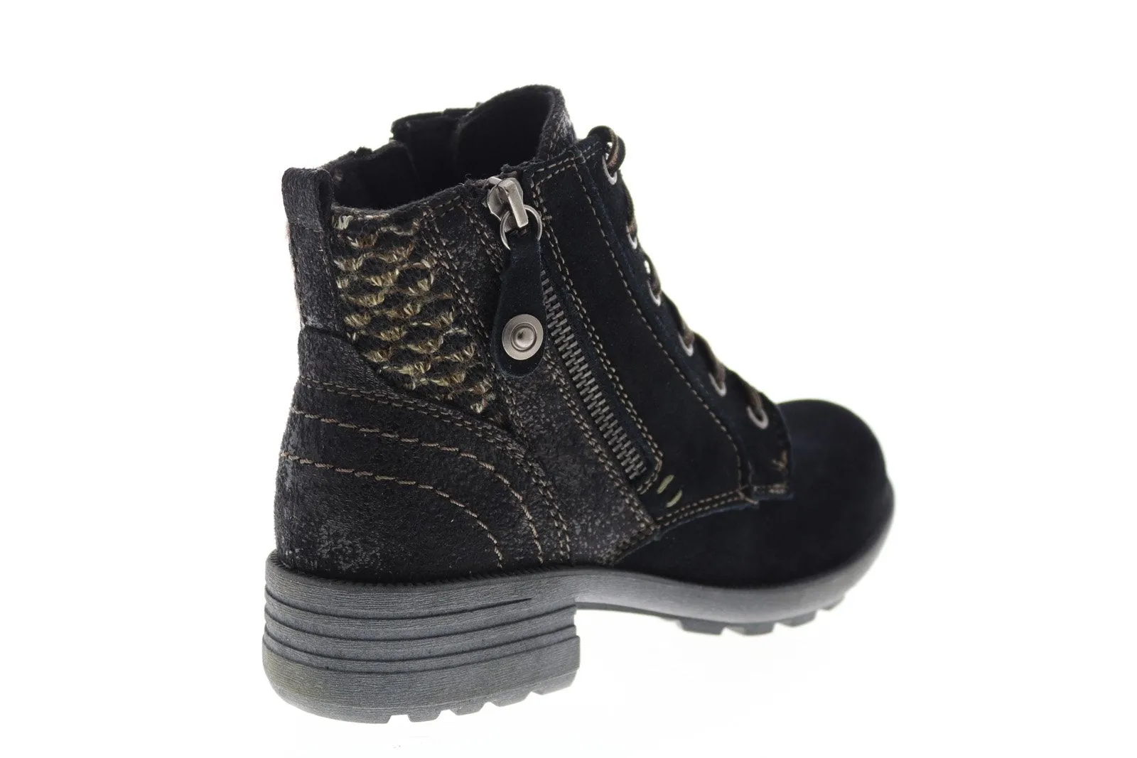Earth Origins Porter Suede Womens Black Suede Zipper Ankle & Booties Boots