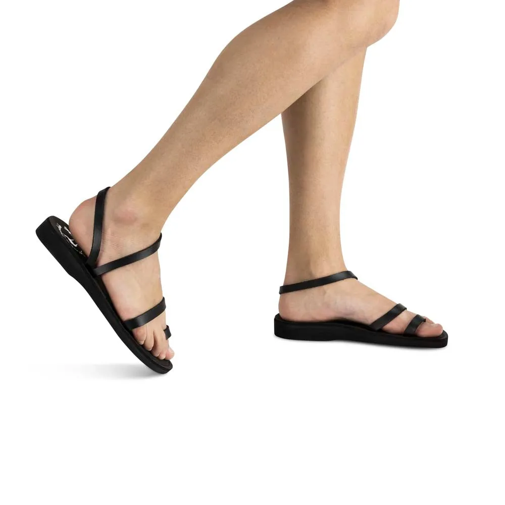 Ella Vegan - Leather Alternative Sandal | Black