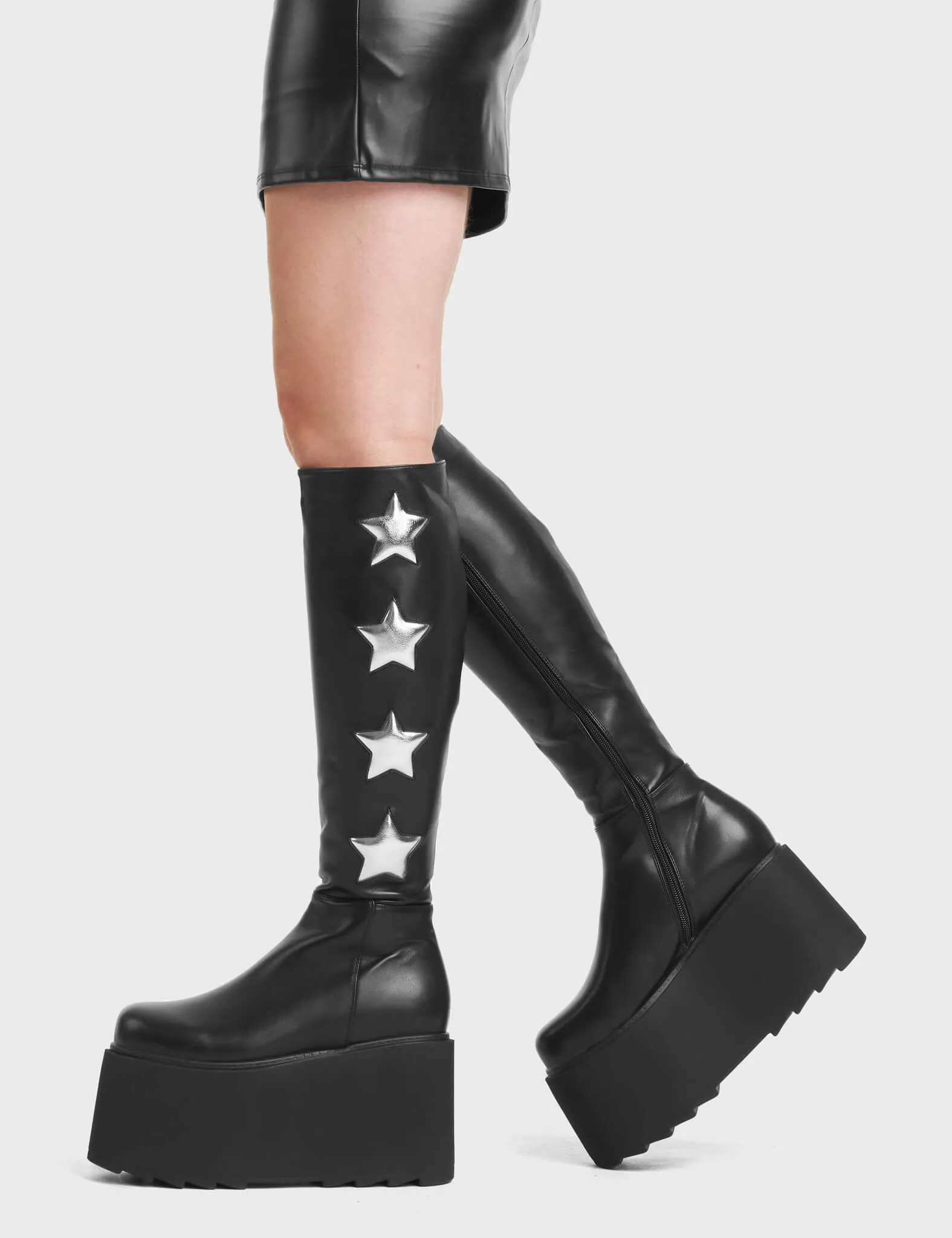 Extraterrestrial Platform Knee High Boots
