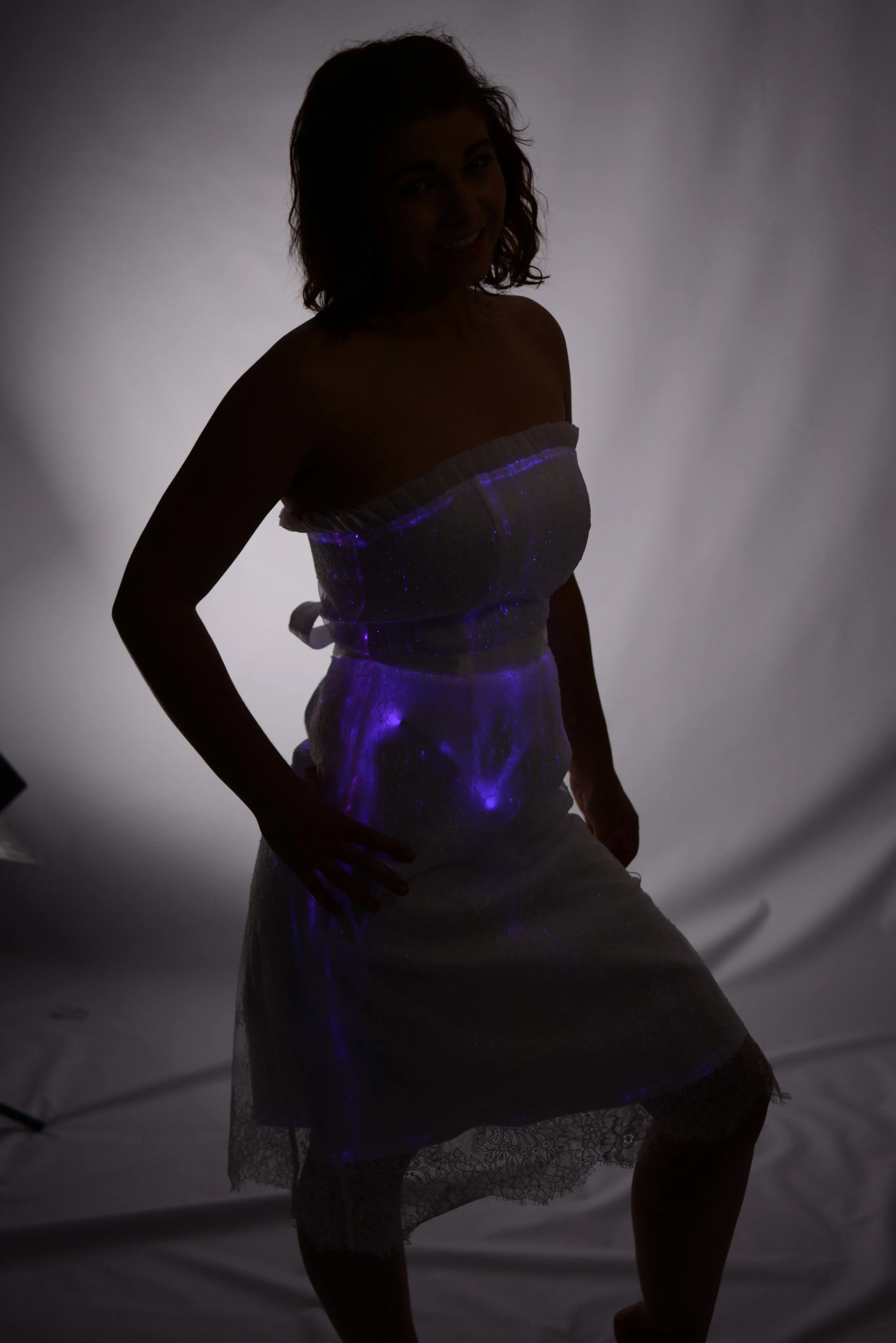 Fiber Optic Light Up Prom Dress