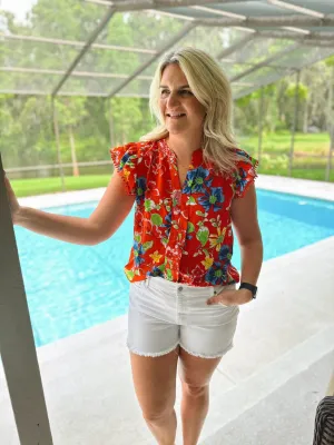 Firework Floral Blouse