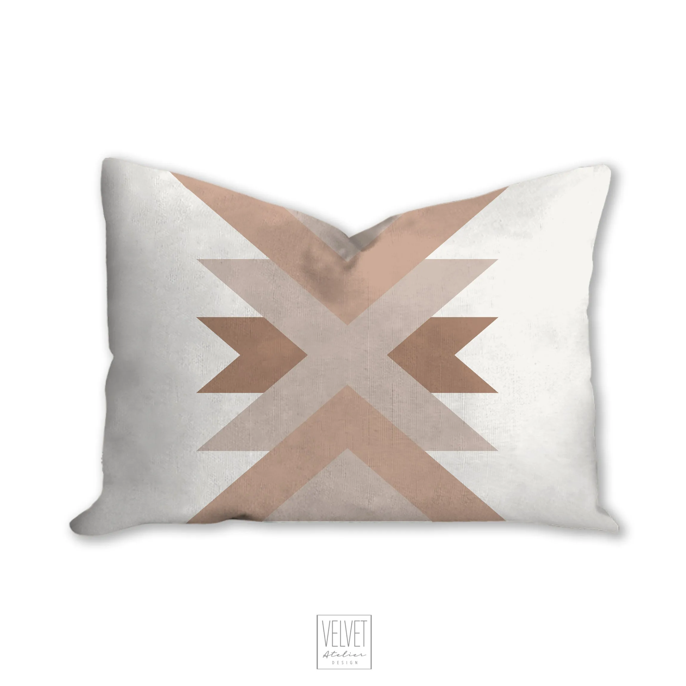 Geometric pillow, mid century inspired, bohemian, nude, retro style, Interior decor, home decor, pillow cover and insert, home accent pillow