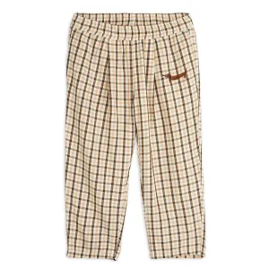 Gingham Woven Trousers by Mini Rodini