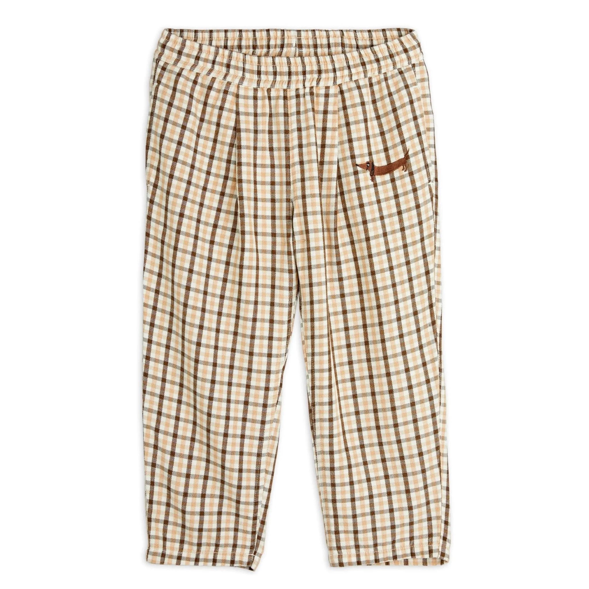 Gingham Woven Trousers by Mini Rodini