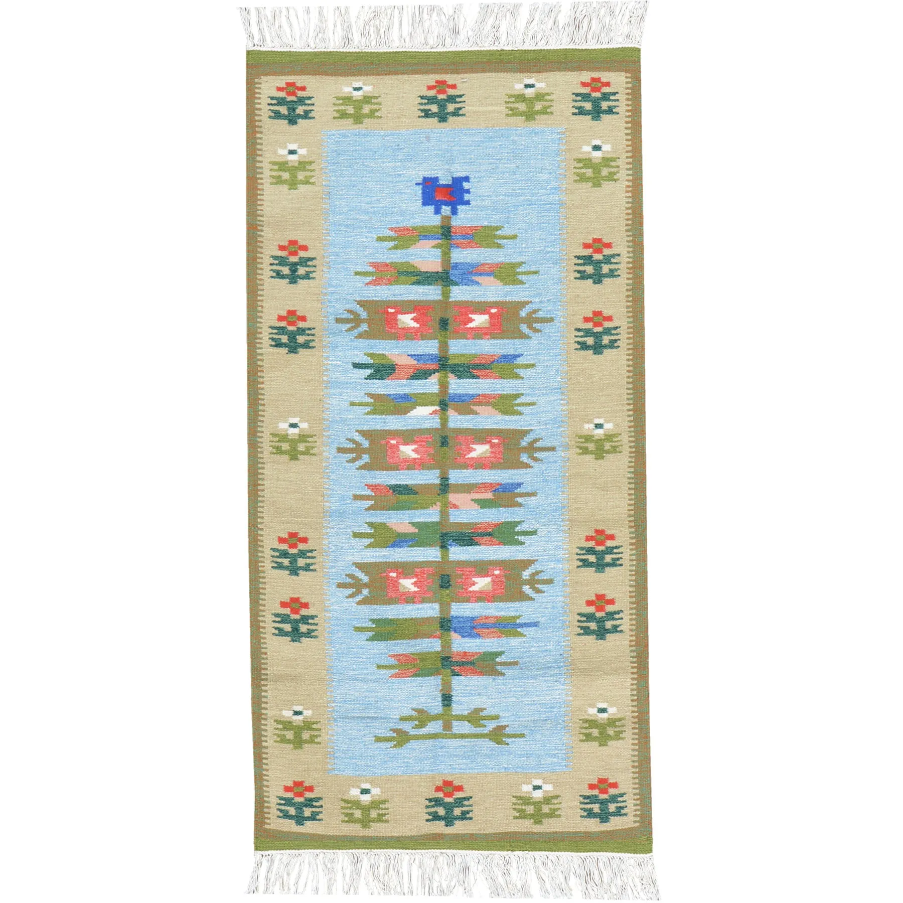 Hand-Woven Reversible Macedonian Kilim Handmade Wool Rug (Size 2.3 X 4.8) Cwrsf-489