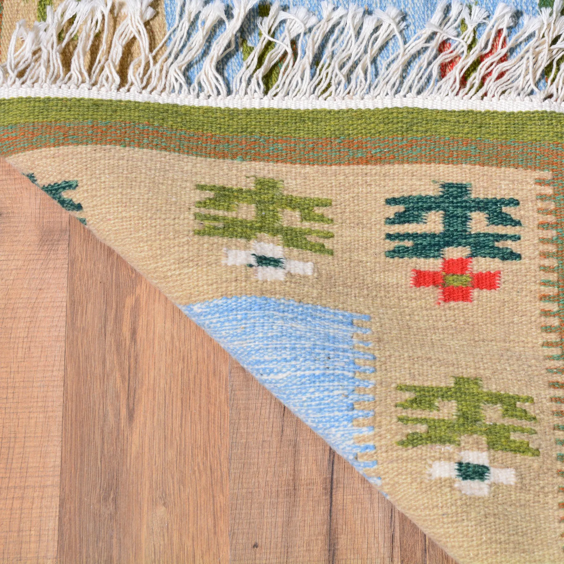 Hand-Woven Reversible Macedonian Kilim Handmade Wool Rug (Size 2.3 X 4.8) Cwrsf-489