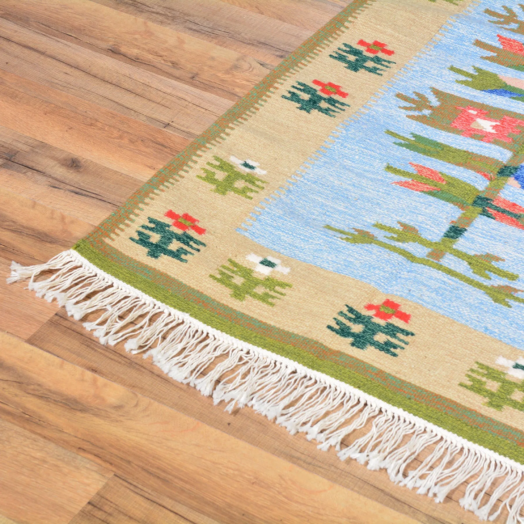 Hand-Woven Reversible Macedonian Kilim Handmade Wool Rug (Size 2.3 X 4.8) Cwrsf-489