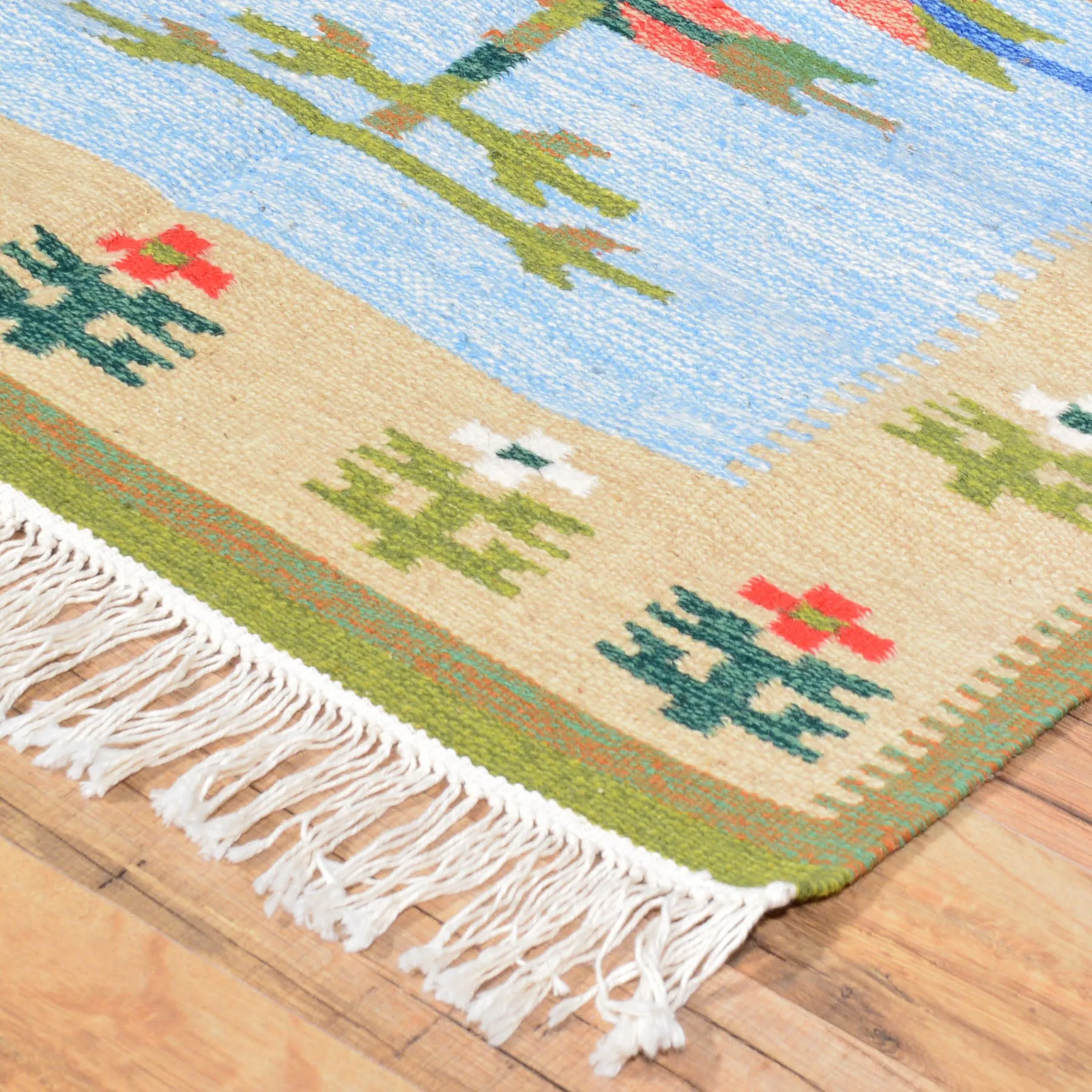 Hand-Woven Reversible Macedonian Kilim Handmade Wool Rug (Size 2.3 X 4.8) Cwrsf-489