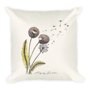 Hedgehog Dandelion Cozy Cuddle Pillow (Two-Sided)