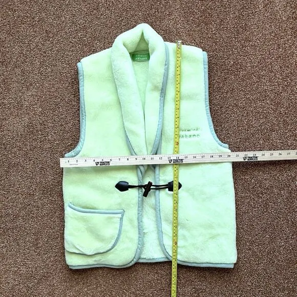 Hiromichi Nakano Vest Women’s Unisex Large Lime Green Cozy