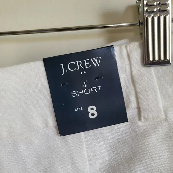 J‎ Crew Factory, Scalloped Hem Linen/Cotton Short, Size 8, NWT