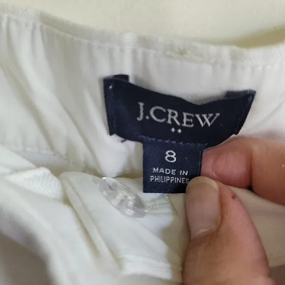 J‎ Crew Factory, Scalloped Hem Linen/Cotton Short, Size 8, NWT