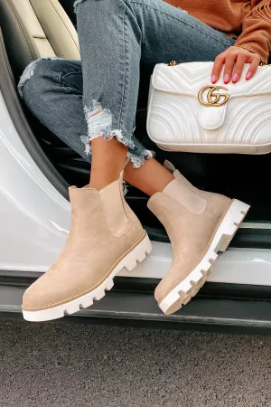 Jenkins Faux Suede Booties (Cream)