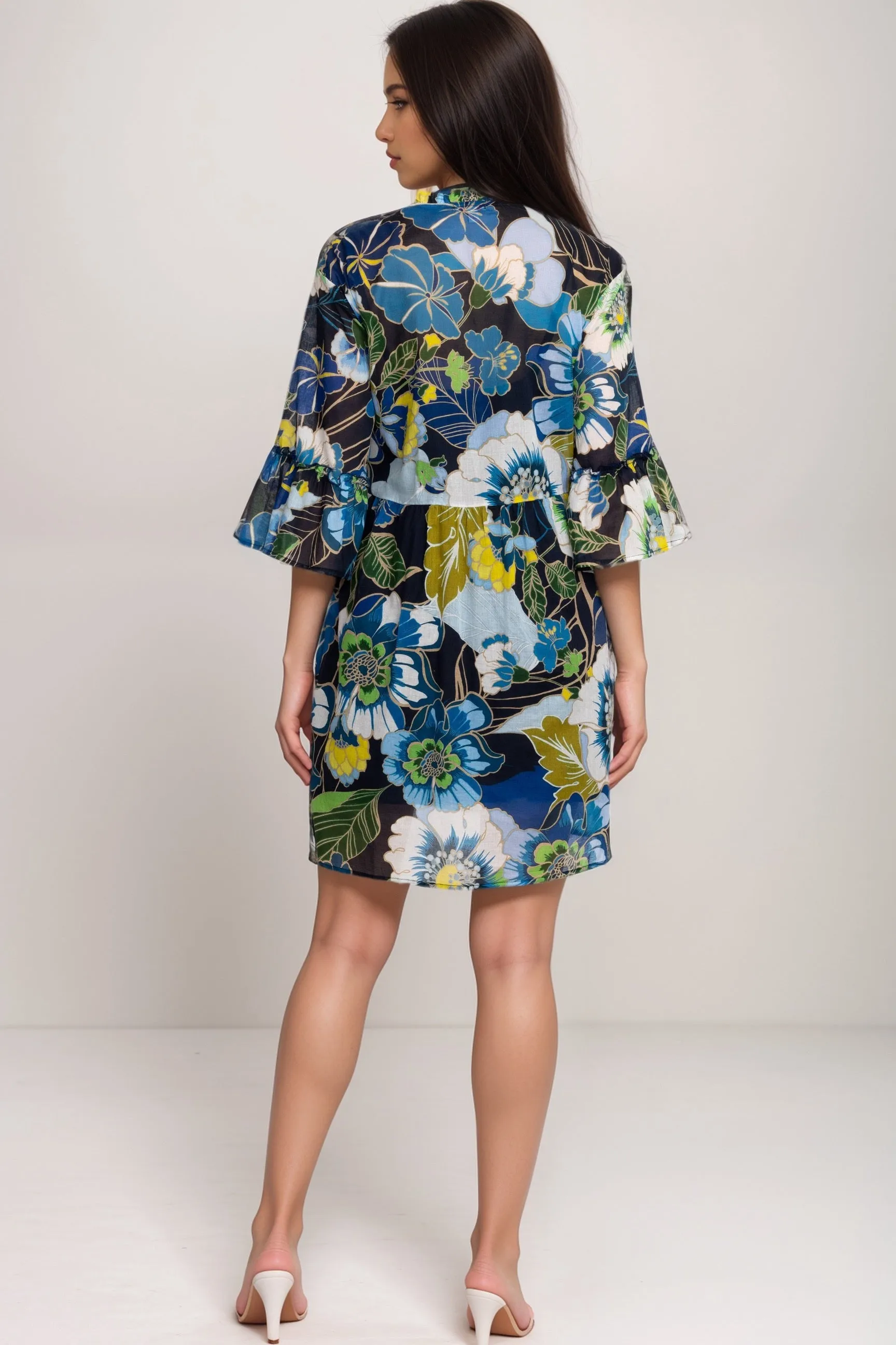 Johnny Was Jenn Floral High Low Mini Dress R31924
