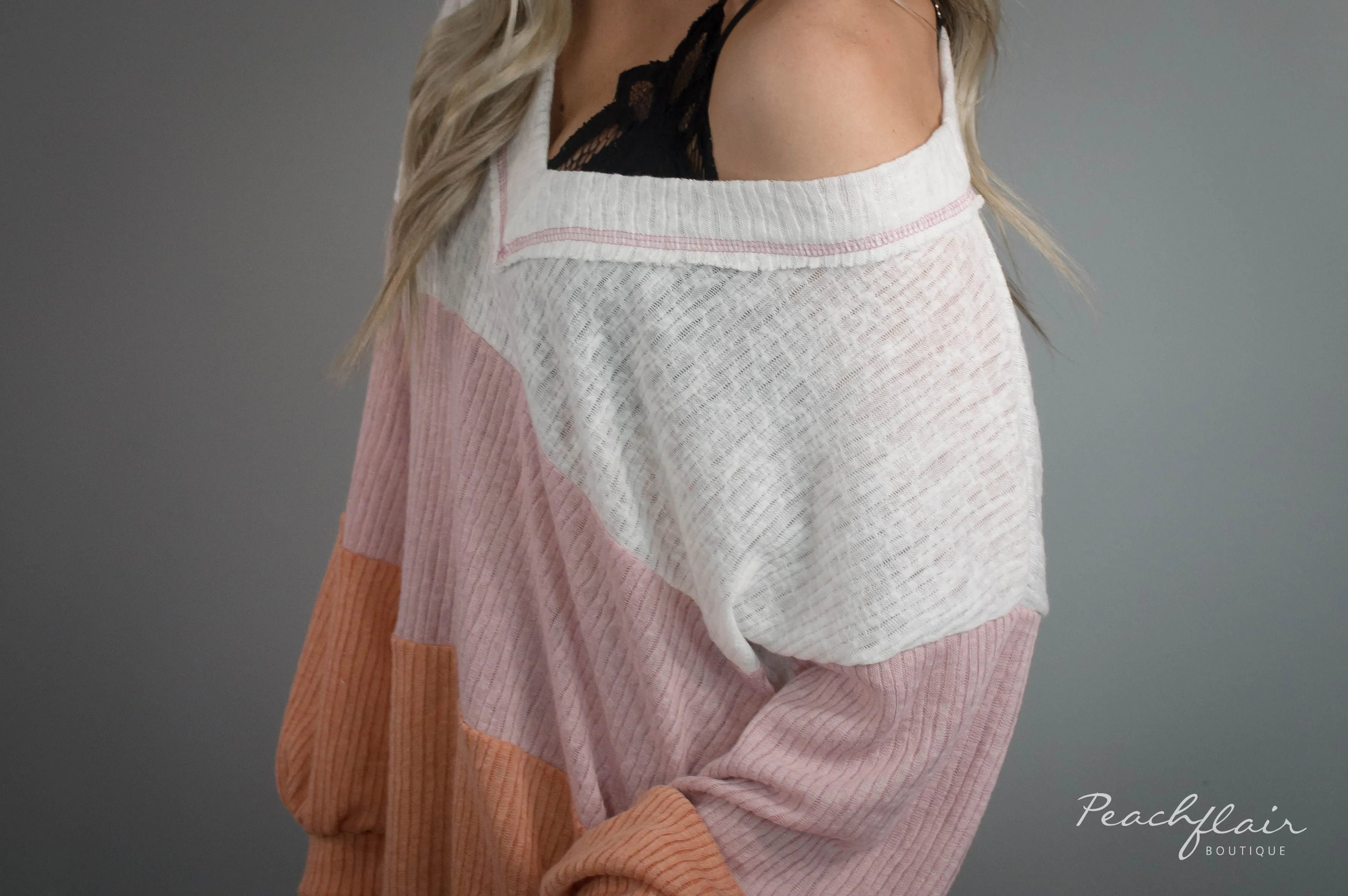 Keep Things Interesting Color Block Top