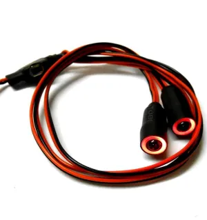 L-031RW 1/10 Scale Car Body Shell Angel Halo Ring 2 LED Red White Light Set JR