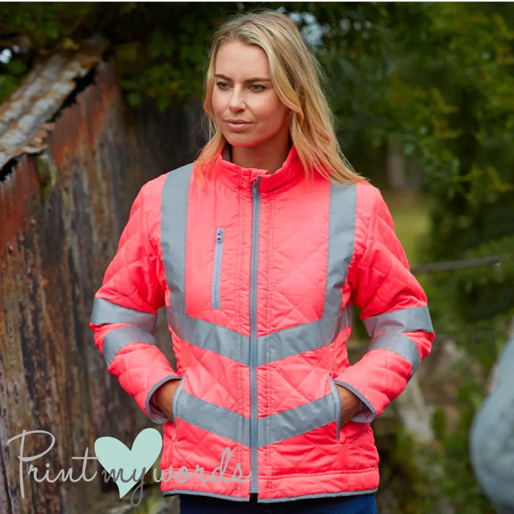 Ladies Hi-Vis Kensington Jacket - 10mph, 2m, Thanks