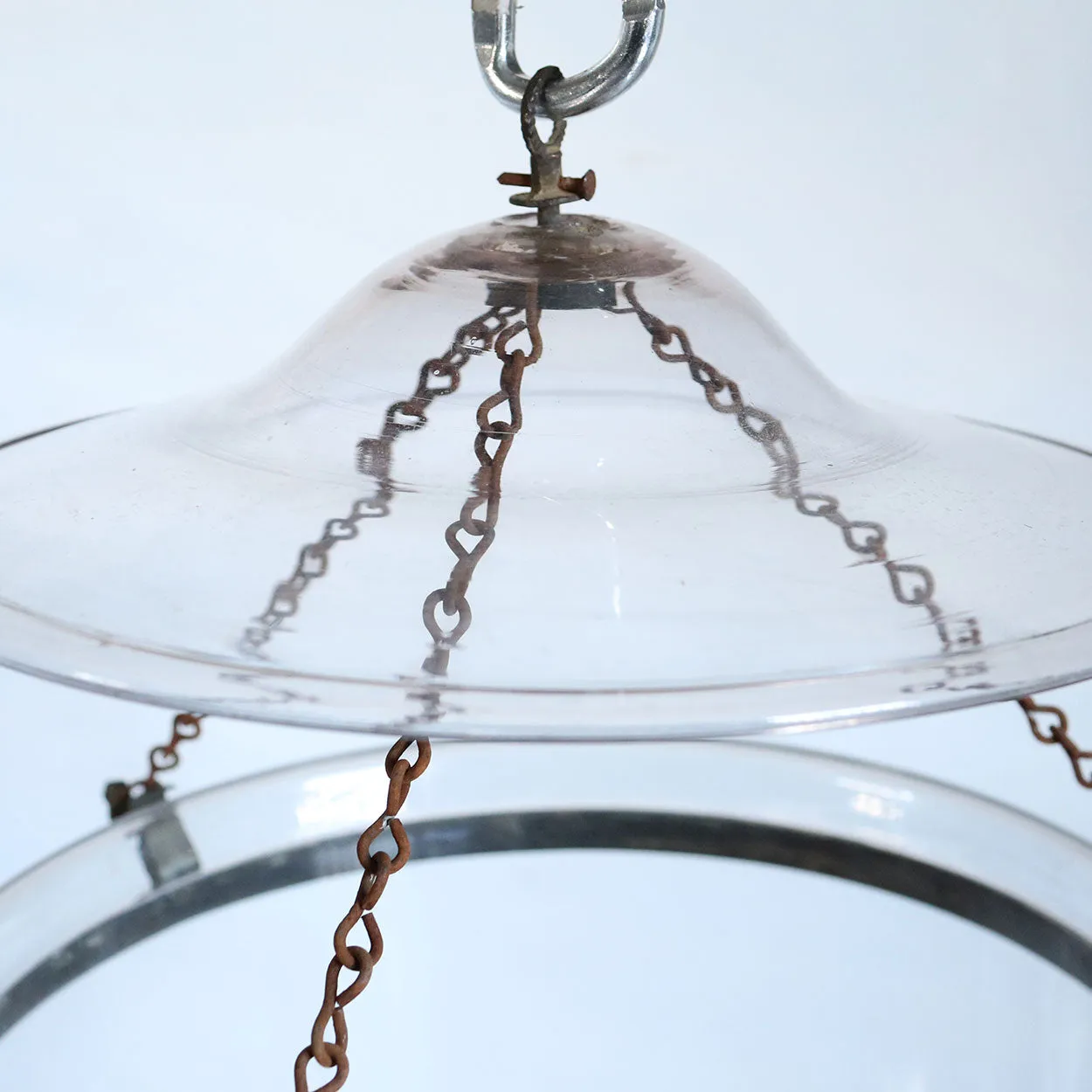 Large English Regency Style Glass Hall Lantern