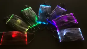 LED Face Cover, Light Up Face Mask, 7 Color Modes, 5 Control Modes