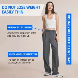 Lightweight Tailored Wide Leg Pants (Buy 2 Free Shipping)