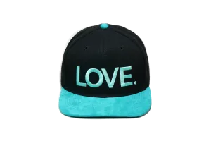 LOVE Period Baseball Black/Turquoise Suede