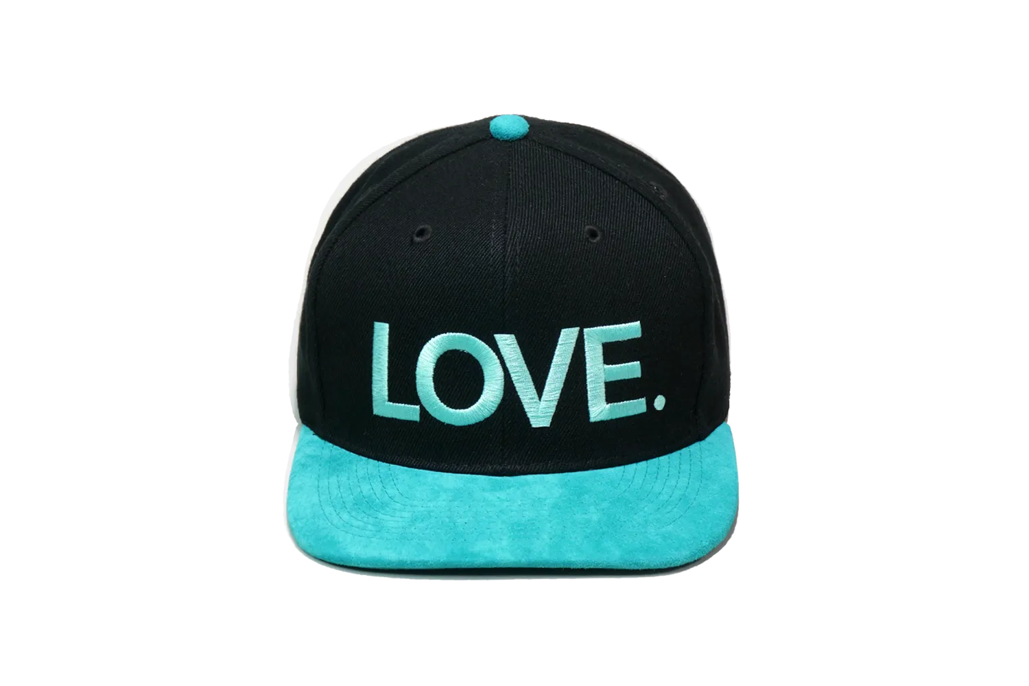 LOVE Period Baseball Black/Turquoise Suede