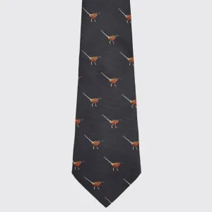 Madden Silk Woven Tie - Navy