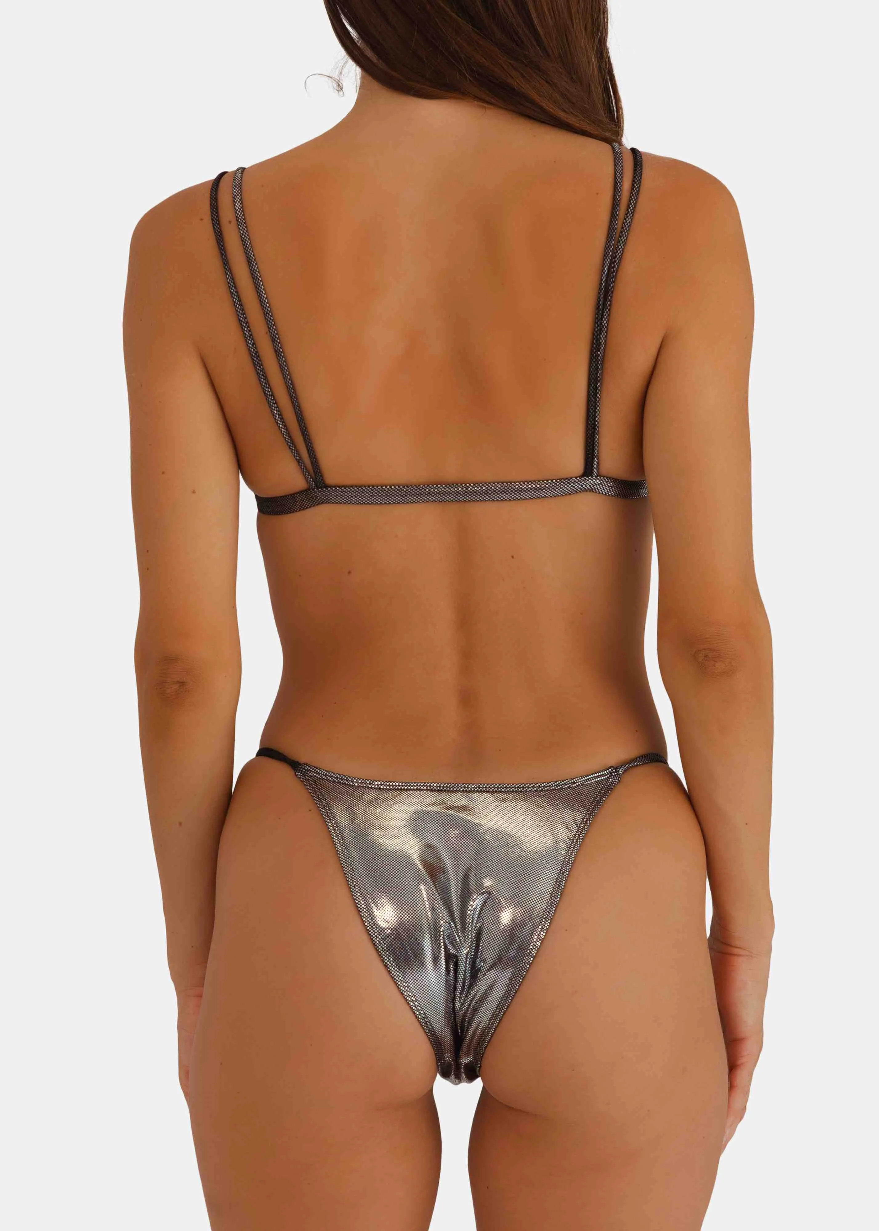MATRIX LUCID BIKINI TOP - Chrome Silver