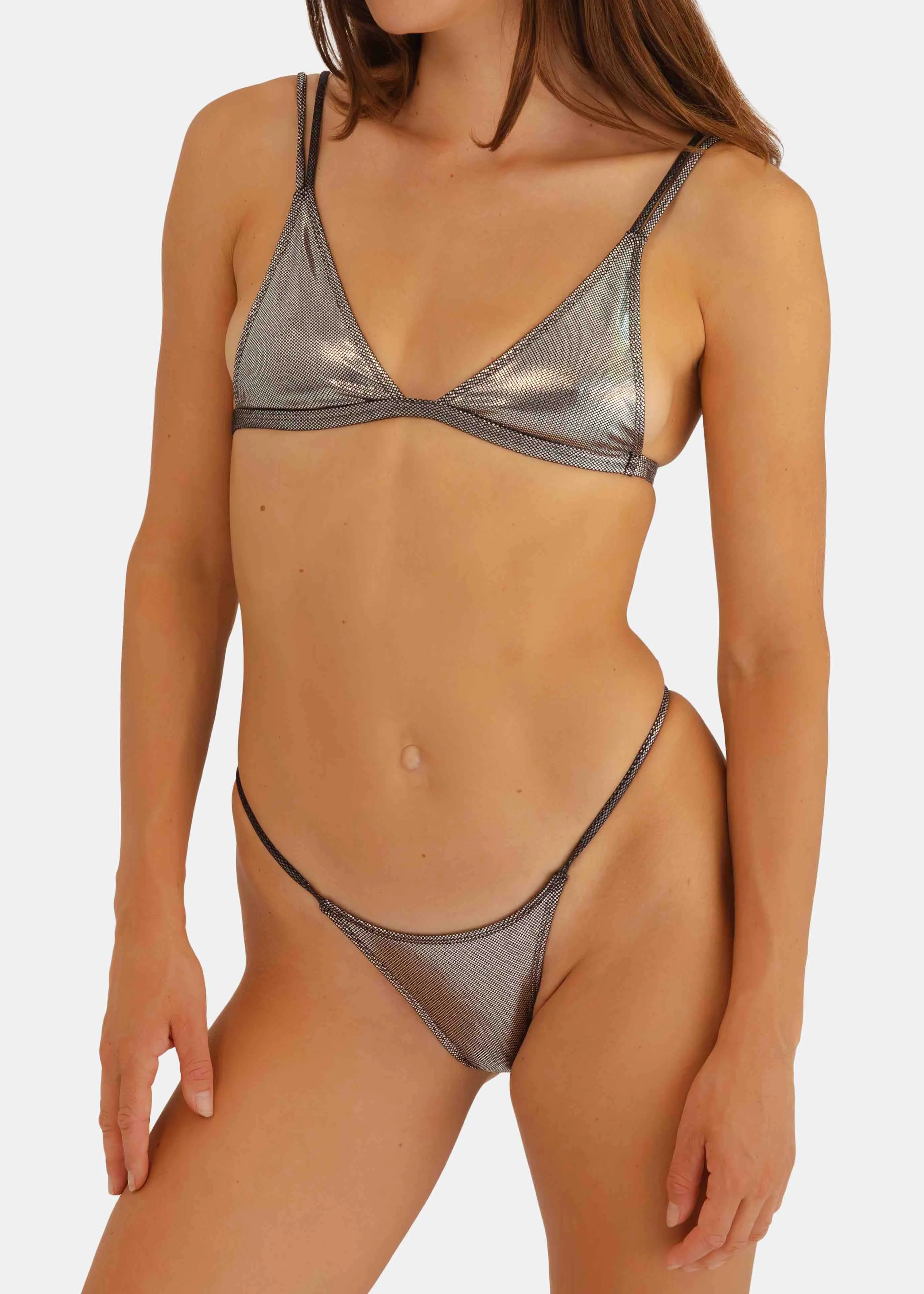 MATRIX LUCID BIKINI TOP - Chrome Silver