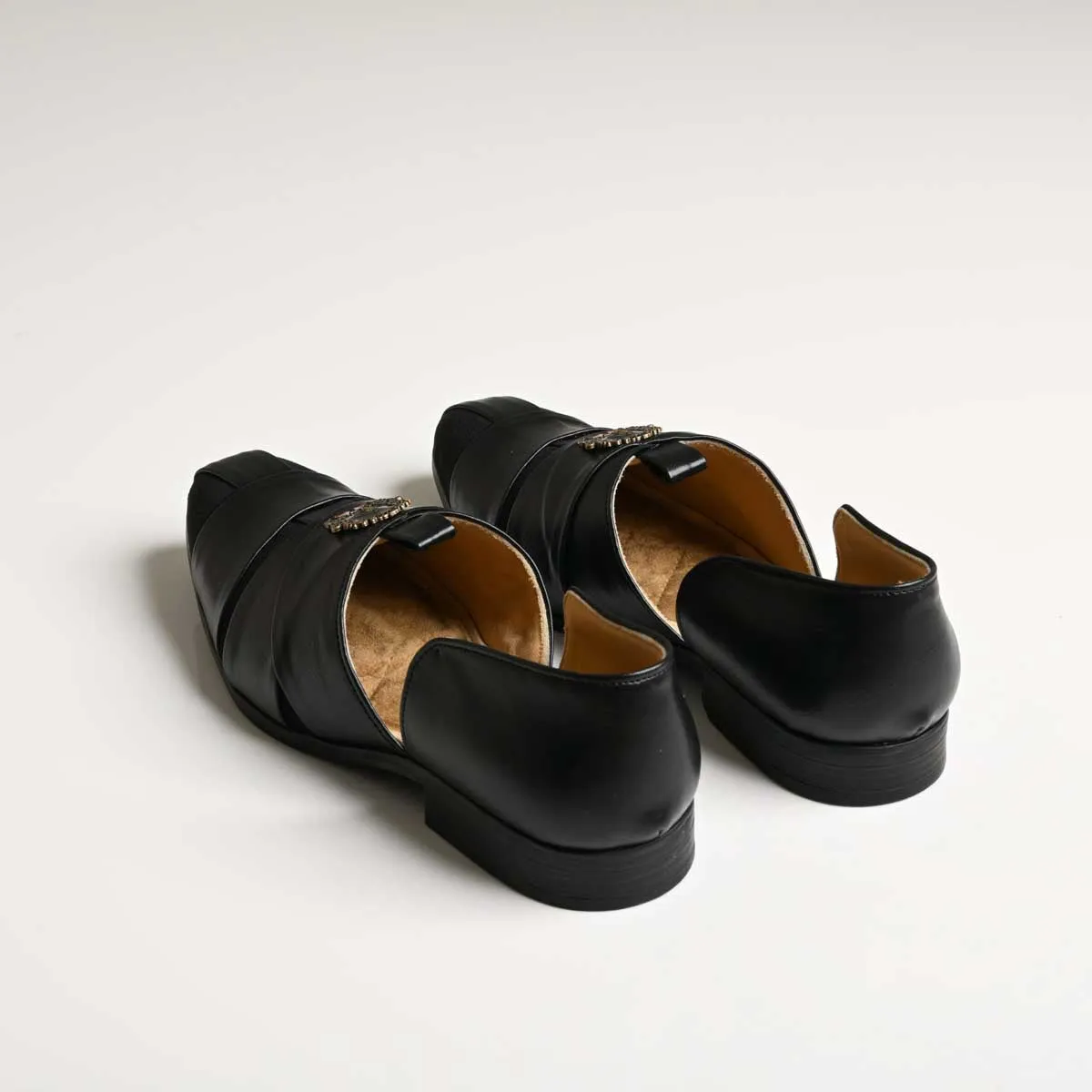 Mens Leather Sandals - Black
