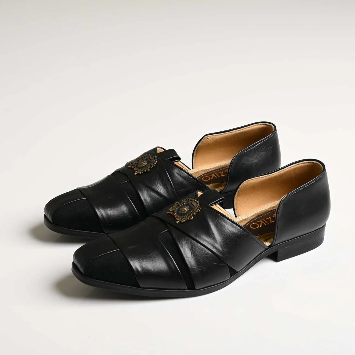 Mens Leather Sandals - Black