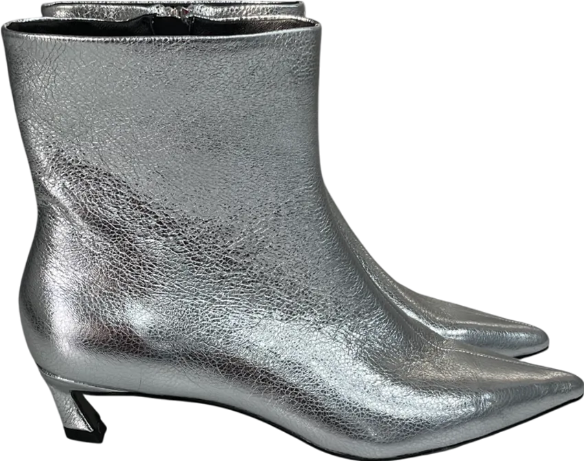 Mint Velvet Metallic Crackle Ankle Boots UK 7 EU 40 👠