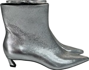 Mint Velvet Metallic Crackle Ankle Boots UK 7 EU 40 👠
