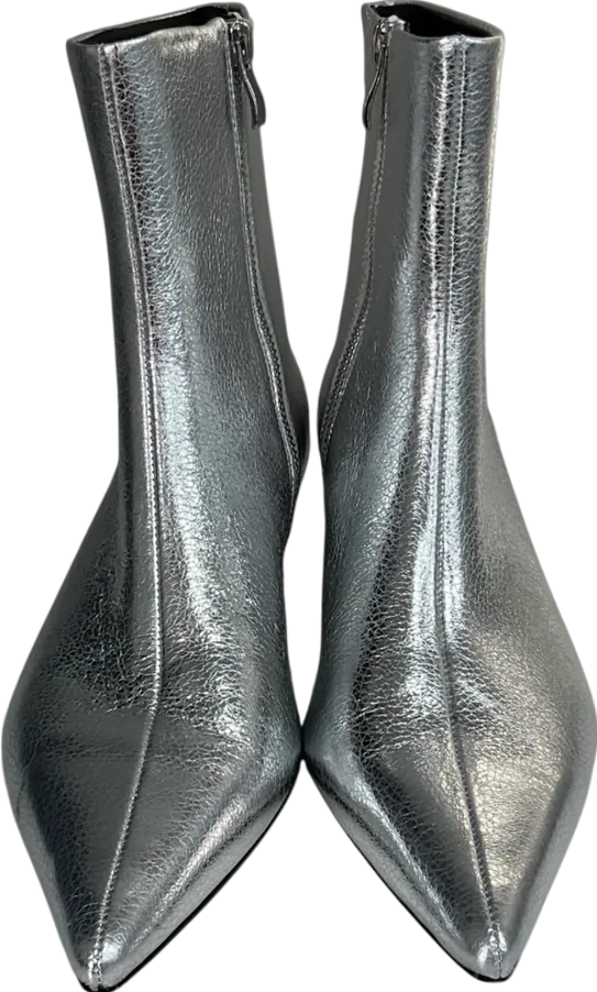 Mint Velvet Metallic Crackle Ankle Boots UK 7 EU 40 👠