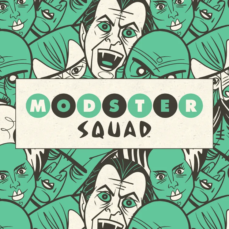 Modster Squad "Cozy" 5" x 5" Mini Screen-Print