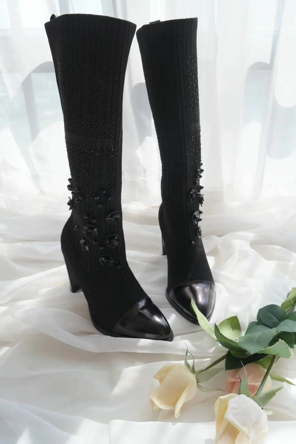New Style Classic Fashion Design Woman Sexy Knee-High Boots High Heels Women Boots Shoes High Quality Pumps Shoes Winter Boots
