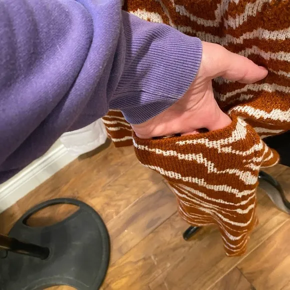 Nine West Zebra Print Knit Cardigan