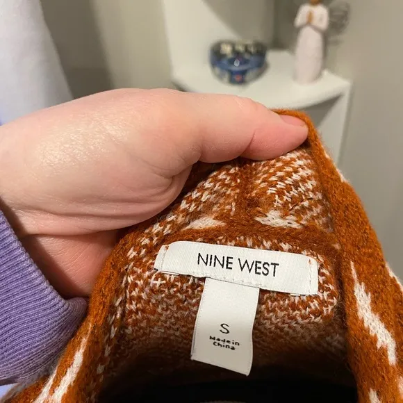 Nine West Zebra Print Knit Cardigan