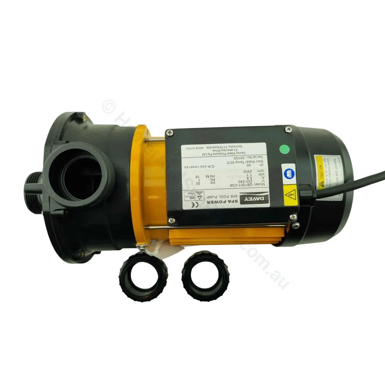 OBSOLETE - Davey Spaquip QB1501 1100w 1.5HP Spa Jet Booster Pump