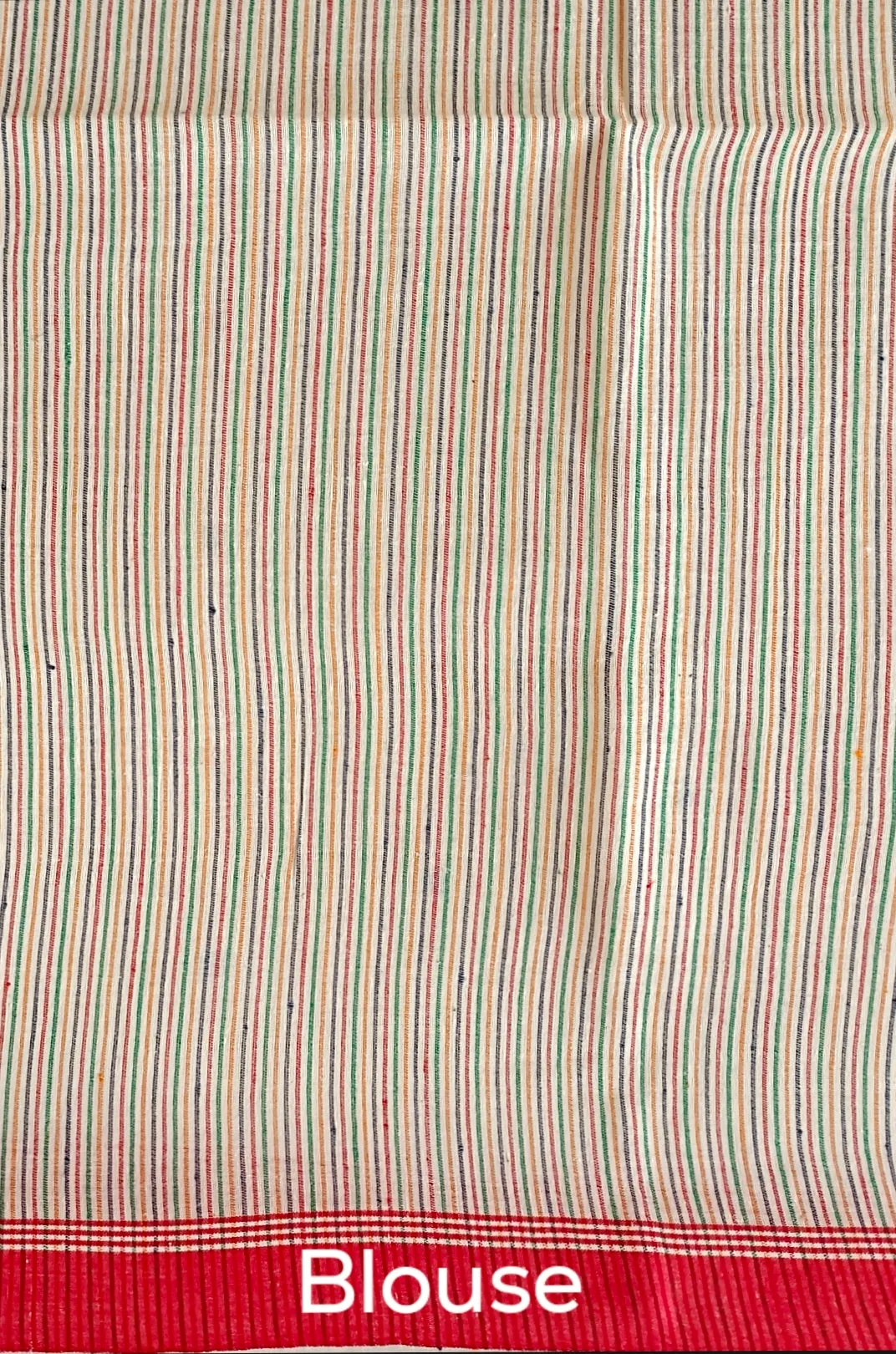 Off-White & Red Handspun handwoven Cotton Jamdani saree