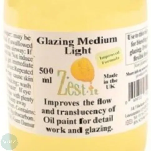 Oil Painting Medium- ZEST-IT - GLAZING MEDIUM LIGHT - 500ml