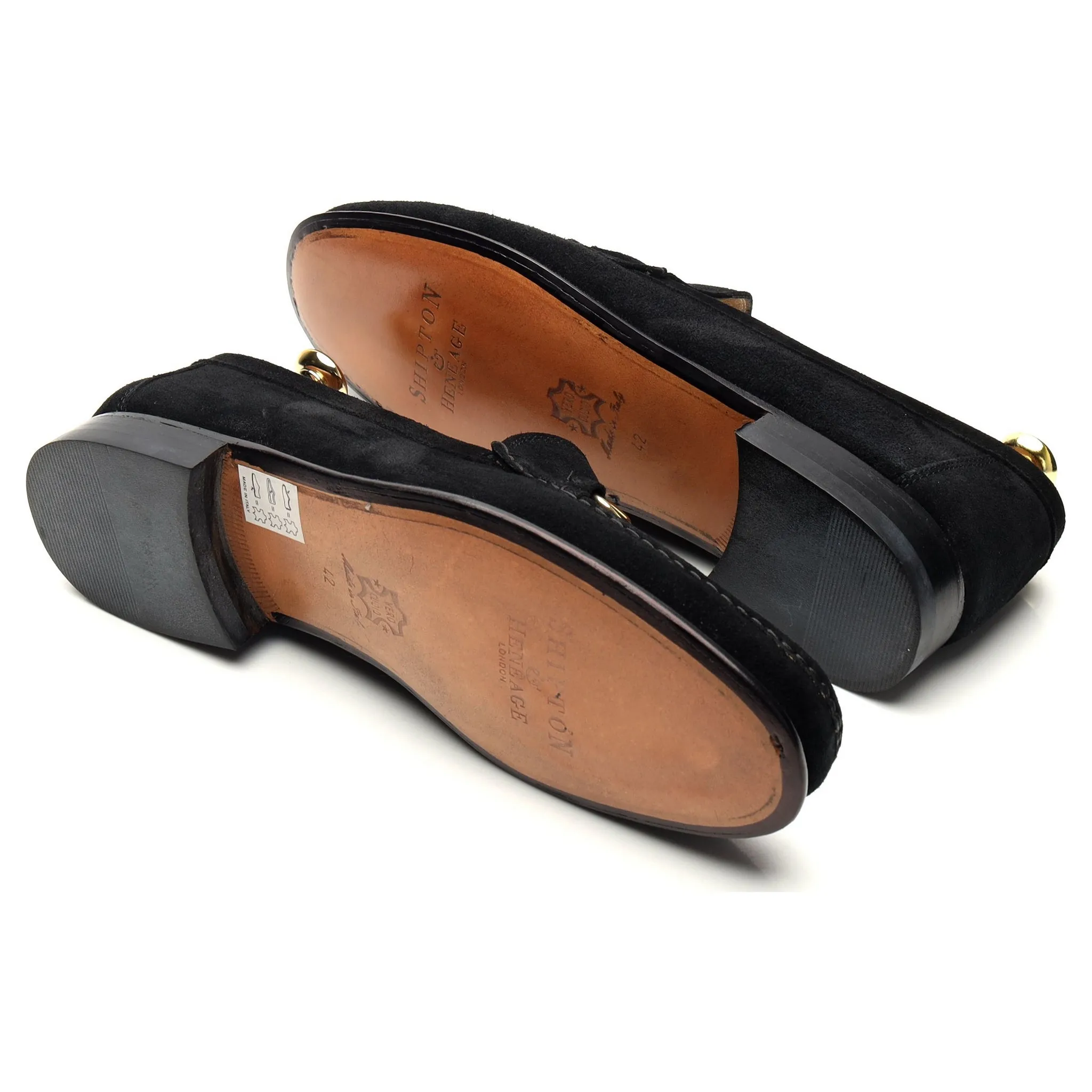 'Parma' Black Suede Horsebit Loafer UK 8 EU 42