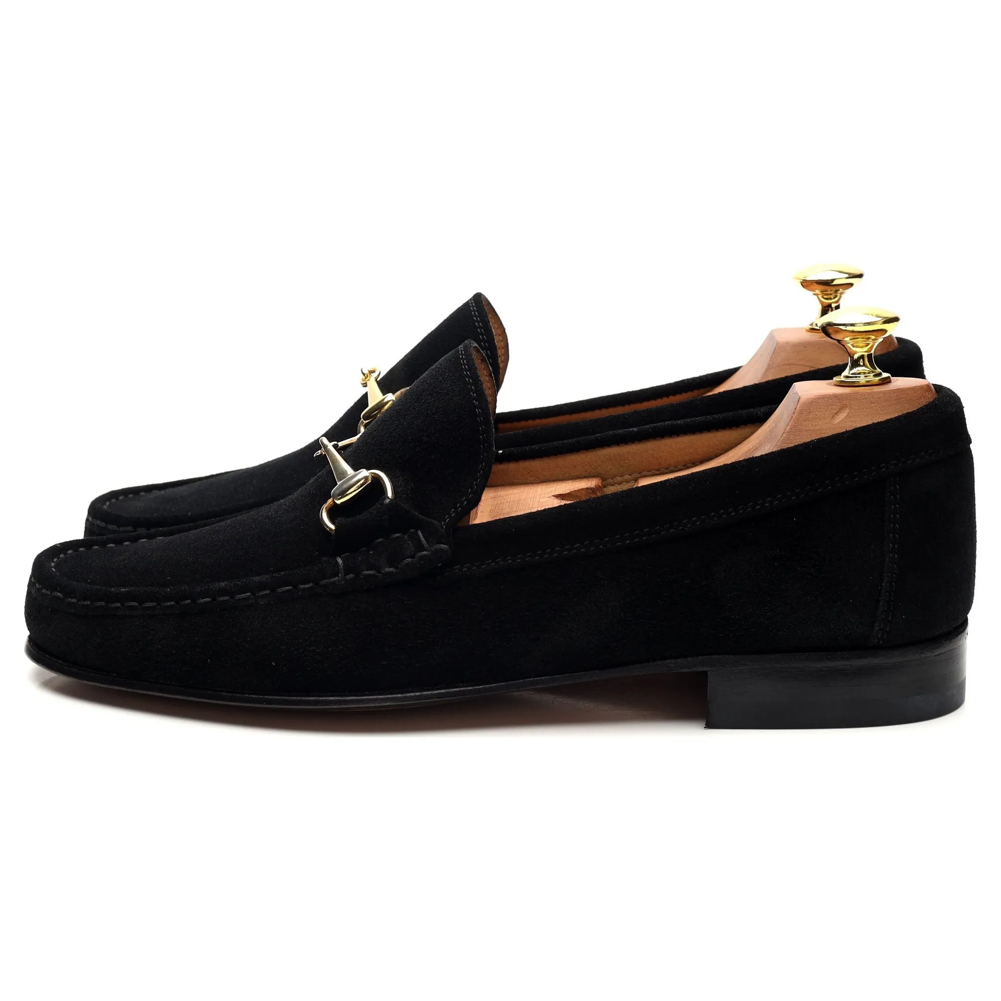 'Parma' Black Suede Horsebit Loafer UK 8 EU 42