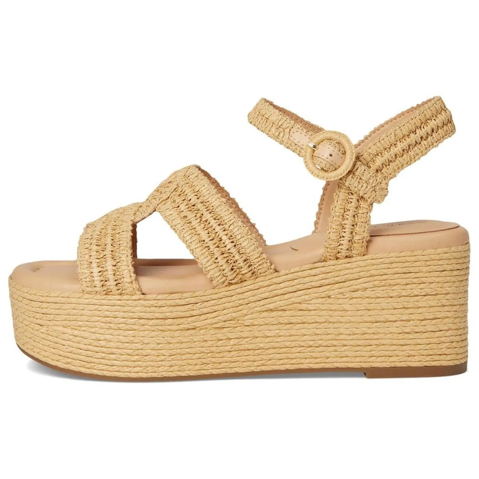 Payley Light Natural Wedge Platform Sandals