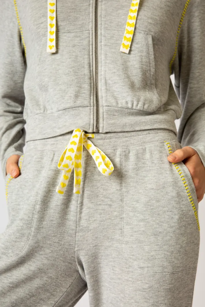 PJ Salvage Electric Vibes Hoodie or Jogger Heather Grey