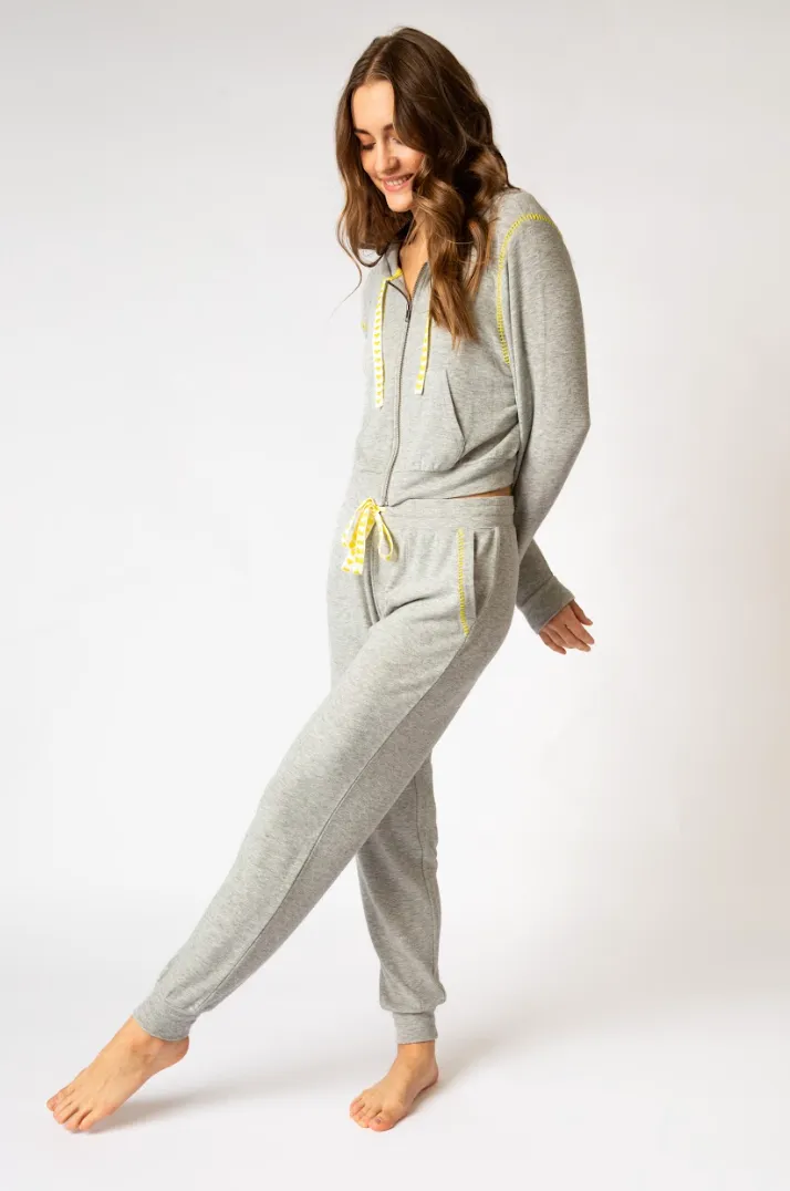 PJ Salvage Electric Vibes Hoodie or Jogger Heather Grey