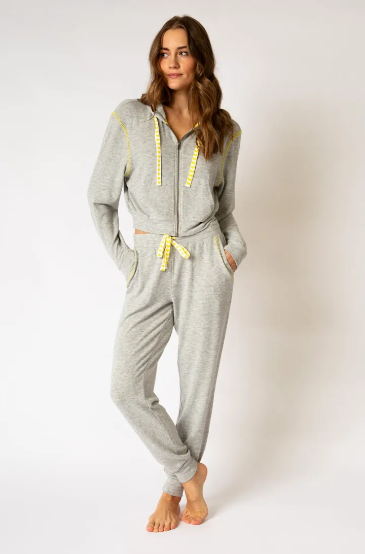 PJ Salvage Electric Vibes Hoodie or Jogger Heather Grey