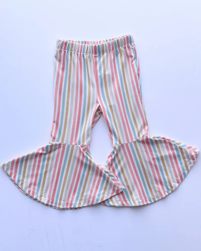 PREORDER! Keely Exaggerated Bell Bottoms - Vertical Stripes