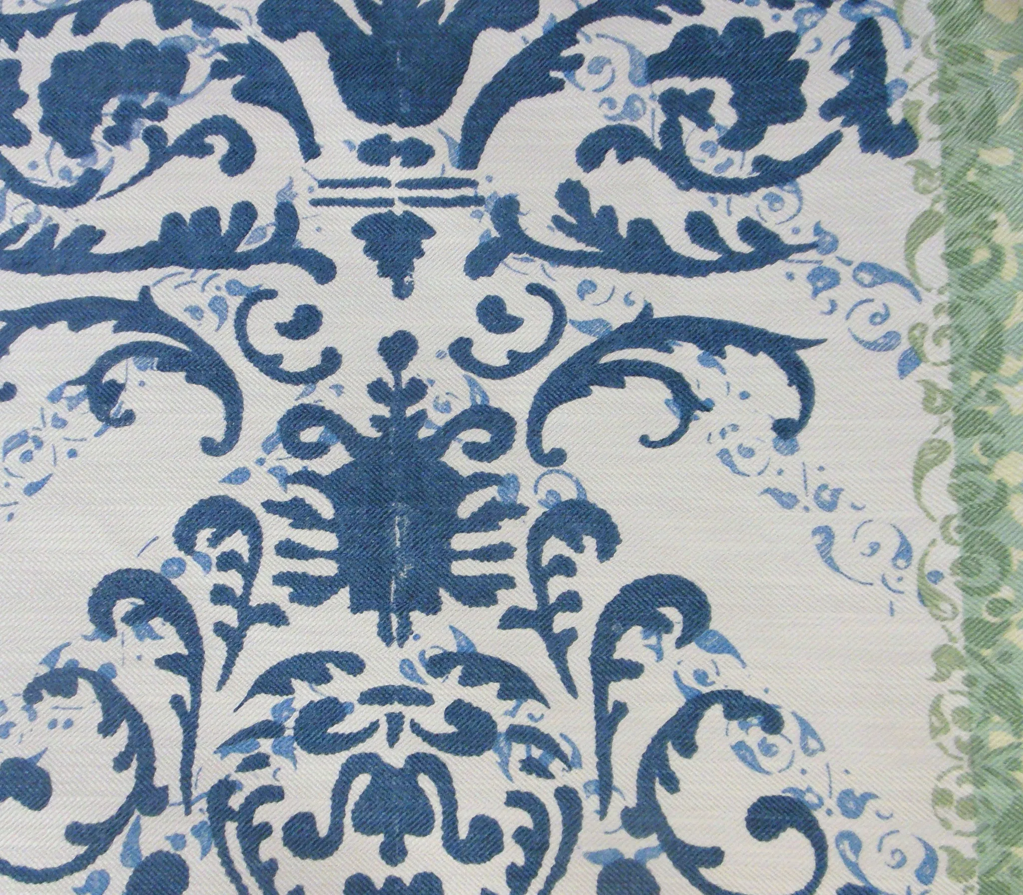 Quadrille Fabric: Tropical Damask - Custom Blue on Westover (Copy)